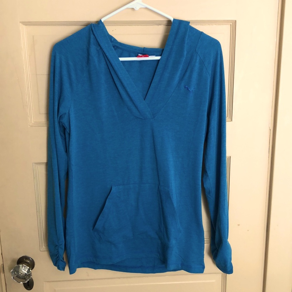 Puma Teal Blue Top with hood size M
